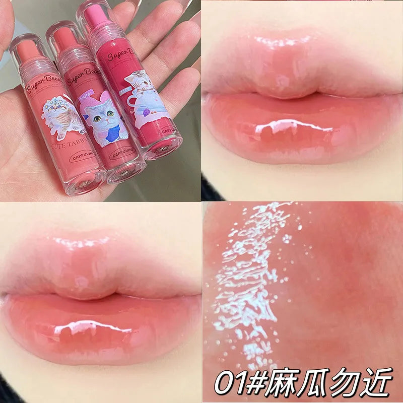 Crystal Jelly Lip Gloss Mirror Water Liquid Lipstick Moisturizing Long Lasting Sexy Lip Plumper Lip Tint Makeup Korean Cosmetics