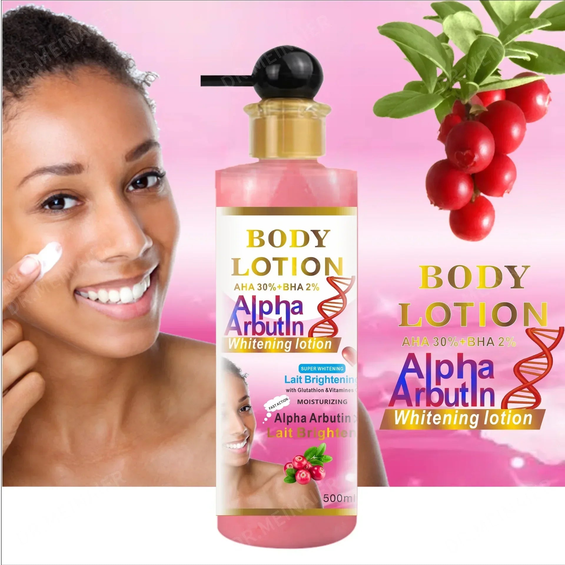 500ml Argan Whitening Body Lotion Moisturizing Refreshing and Not Greasy Body Cream Kojic Acid and Carrot Body Lotion