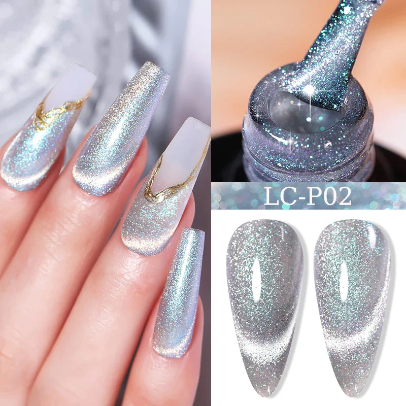 LILYCUTE Thermal Nail Gel Polish 3 Layers Temperature Shiny Color Changing Series Semi Permanent  Soak Off UV Nail Gels Polish