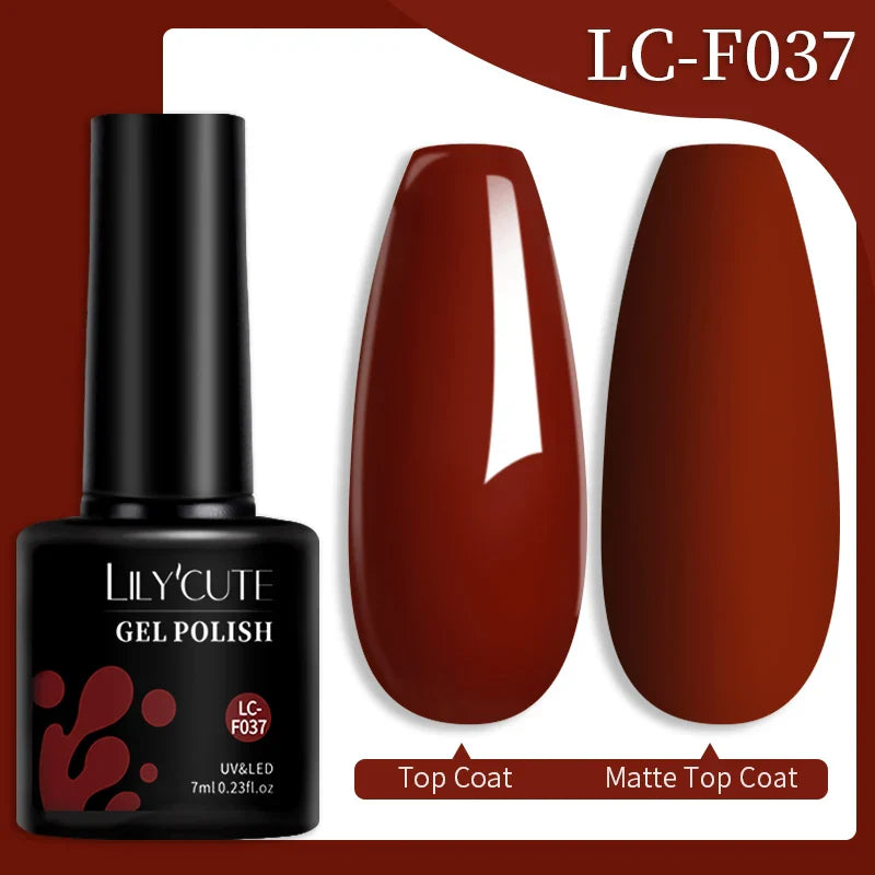 LILYCUTE Fluorescent Nail Gel Polish Orange Red Neon Bright Color Summer Series Soak Off For Manicure Nail Art UV Gel Varnish