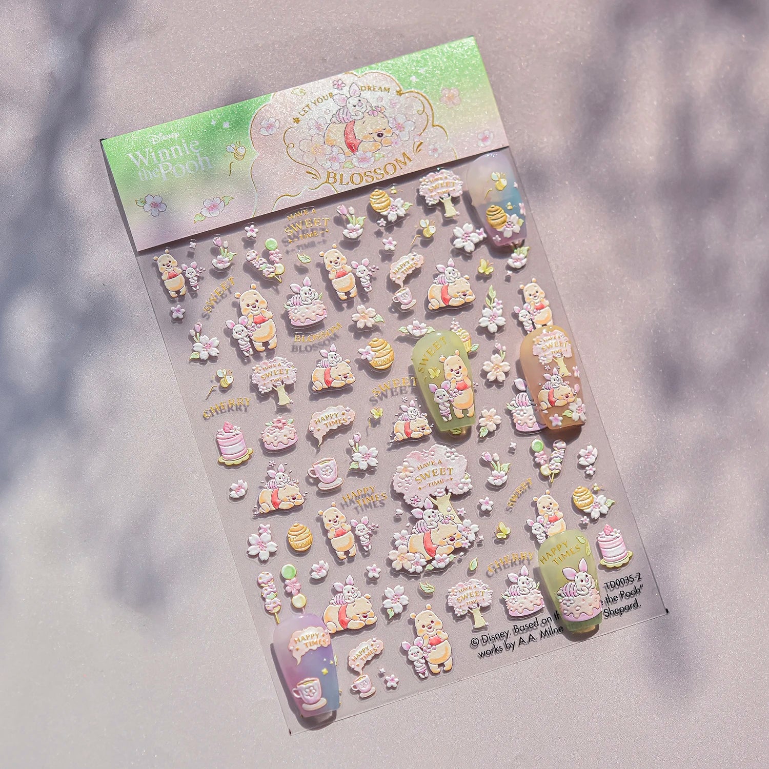 1PCS New Sanrio Family Cartoon 5D Embossed Nail Sticker Cute Hello Kitty Kuromi Pom Pom Purin Decal Nail Decoration