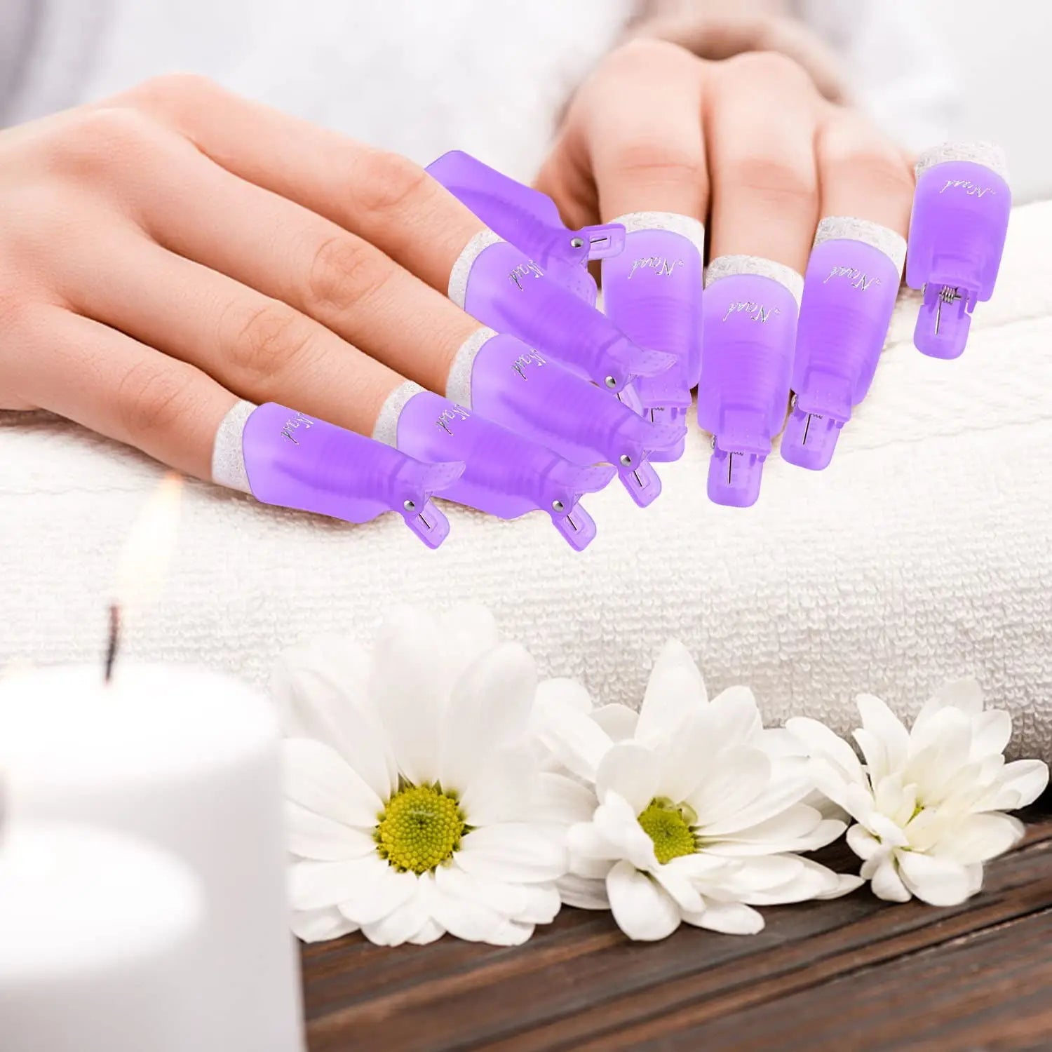 Acrylic Nail Polish Remover Clips, 10 Pieces Reusable Toenail and Finger Gel Nail Polish Remover Clips.