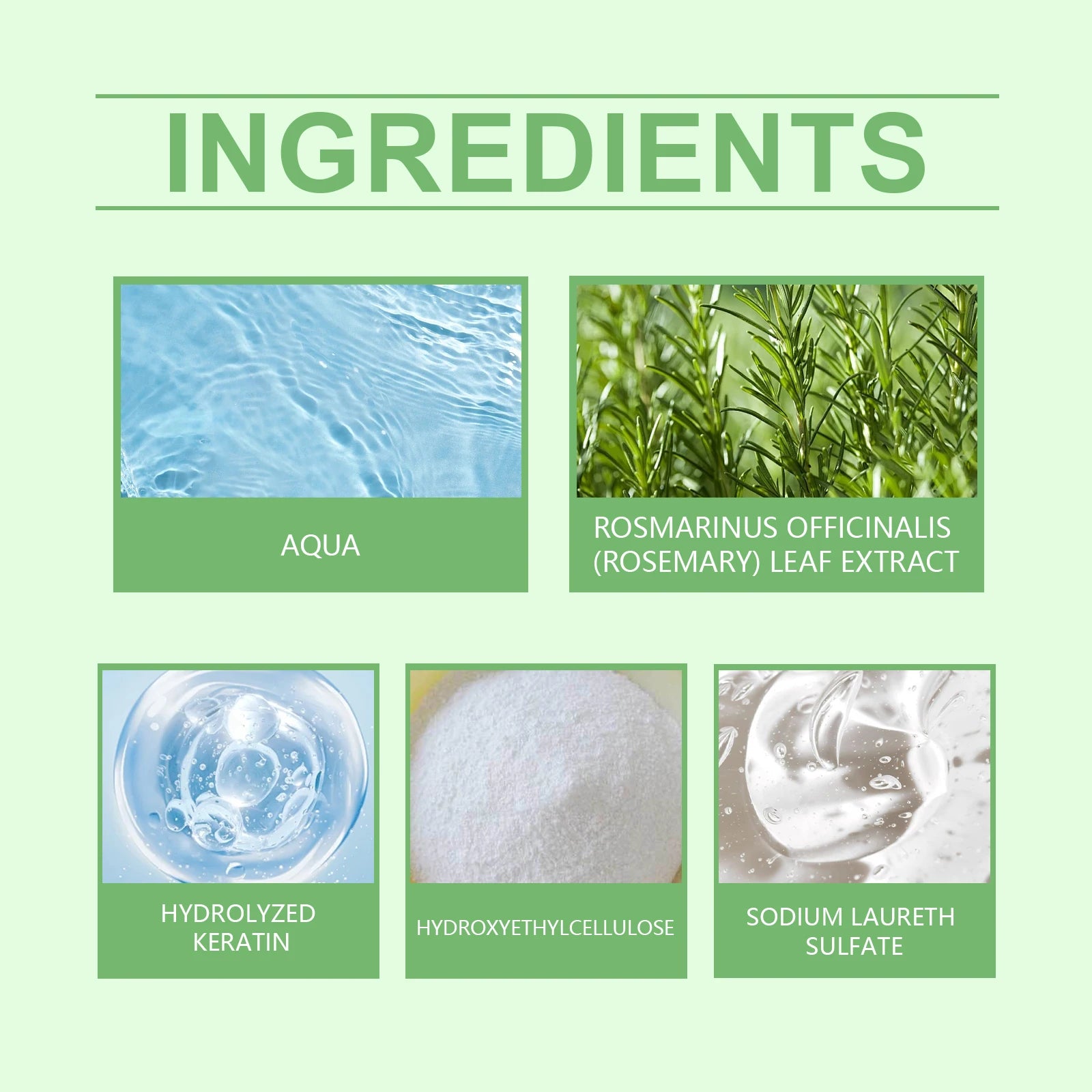 Rosemary Shampoo Soothing Scalp Anti Dandruff Refreshing Fluffy Repair Split Ends Plant Oil Control Nourishment Hair Shampoo