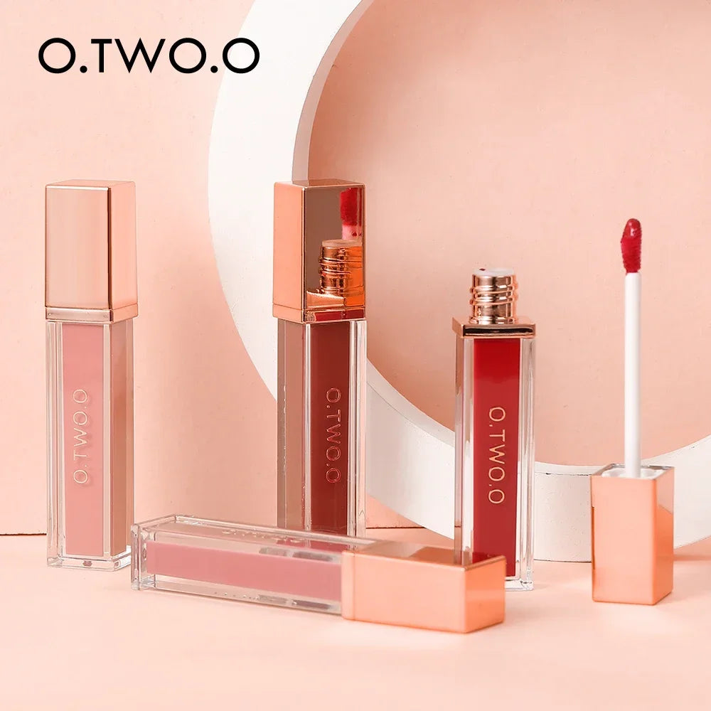 O.TWO.O Velvet Matte Liquid Lipstick 12 Colors Waterproof Long Lasting Non-Stick Cup Formula Makeup Lip Tint for Women