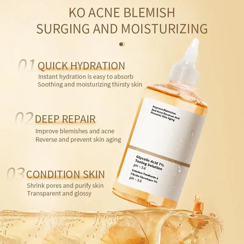 240ml Glycolic Acid 7% Toning Solution Ordinary Acne Remover Lifting Firming Wrinkles Glowing Facial Care Glycolic Acid Toner