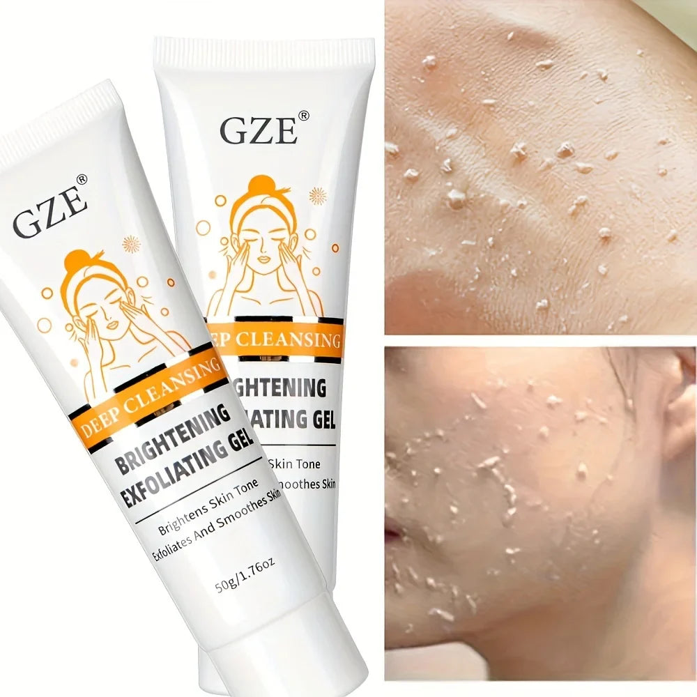 GZE Castor Oil Extract Exfoliating Gel, Face and Body Exfoliating Scrub Gel, Deep Cleansing Moisturizing Facial Exfoliator