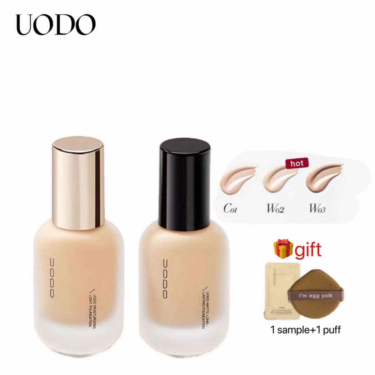 UODO Liquid Foundation Concealer Long-lasting BB Cream Waterproof Pore-minimizing Lasting Bright Dry To Oily Skin Care 30ml