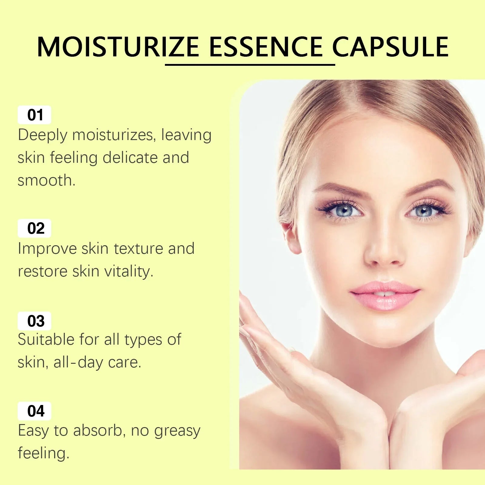 Vitamin E Face Care Capsules Serum Firming Facial Melasma Remove Deep Face Lightening Moisturizer Skin Care Serum for Face 60PCS