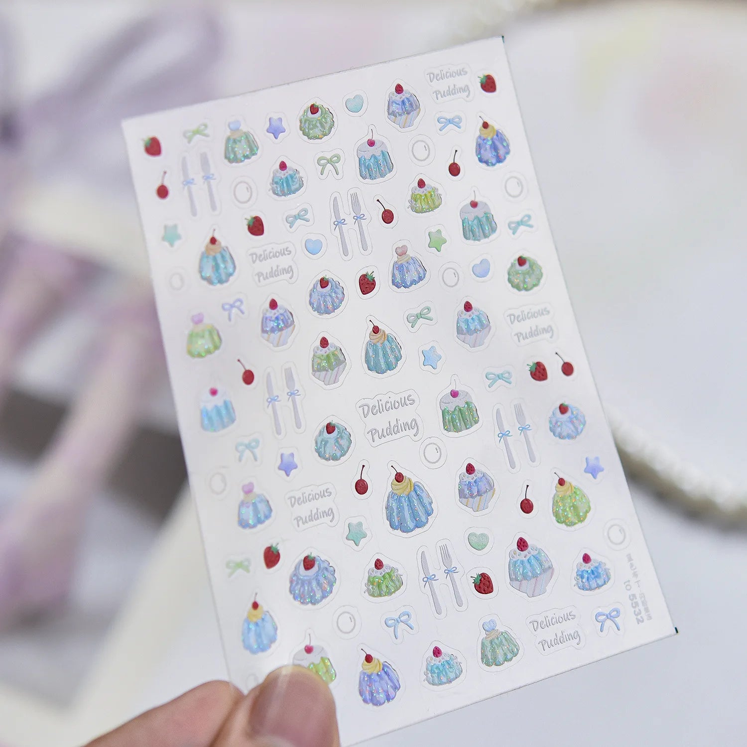 Colored Lemon Jelly Nail Stickers 5D Sweet Fruits Cartoon Calw Bear Candy Self Adhesive Nail Art Stickers DIY 3D Cute Nail Parts