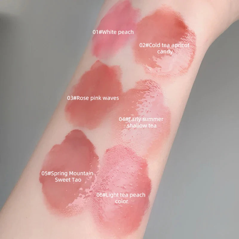 Crystal Translucent Lip Glaze – Moisturizing, Long-Lasting, Natural Red Lip Color, Easy-to-Wear Lip Gloss