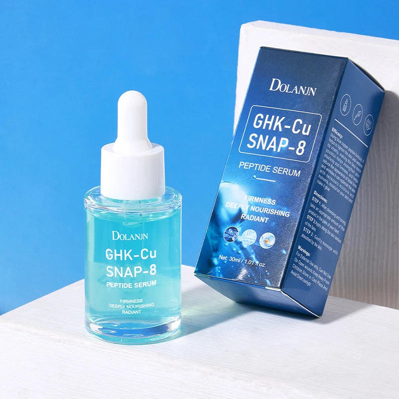 GHK-CU Copper Peptides Facial Serum With SNAP-8 Deep Hydration Nourishing Facial Essence For All Skin Types