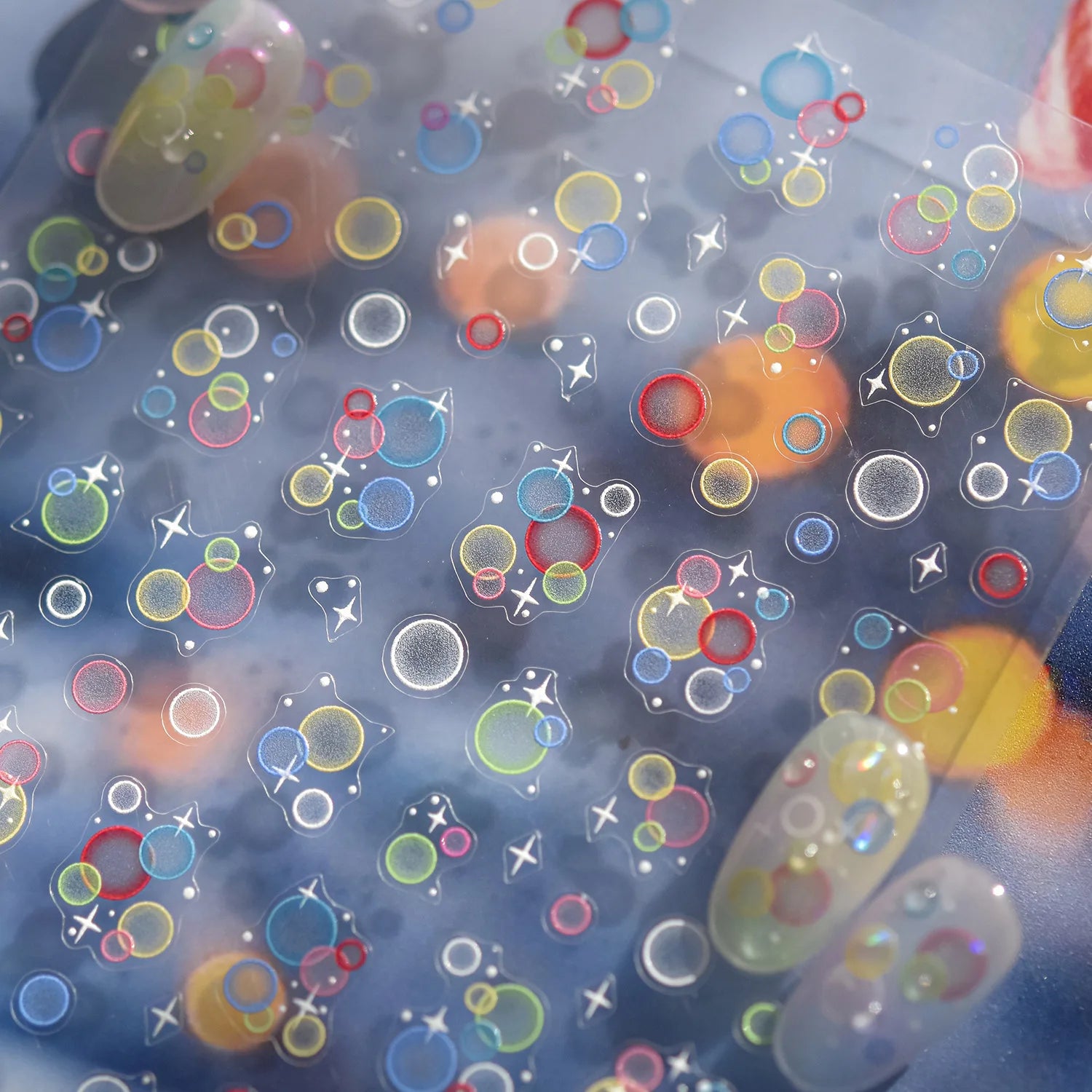 Sweet Colorful Star-shaped Nail Art Accessories Stickers 5D Embossed Metal Five-pointed Star Love Self Adhesive Nails Decoration