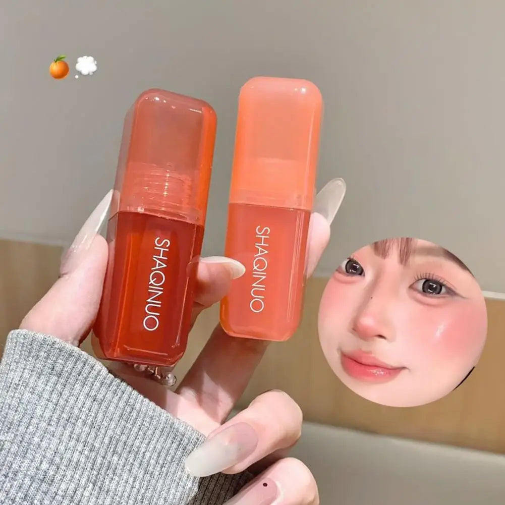 Liquid Blusher Waterproof Sweatproof Brighten Nude Color Matte Blush Stick Natural Rouge Face Makeup
