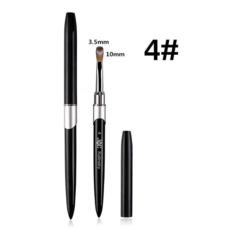 1PC Nail Acrylic Brush Kolinsky Sable Acrylic Brush UV Gel Carving Pen Brush Liquid Powder DIY Nail Drawing