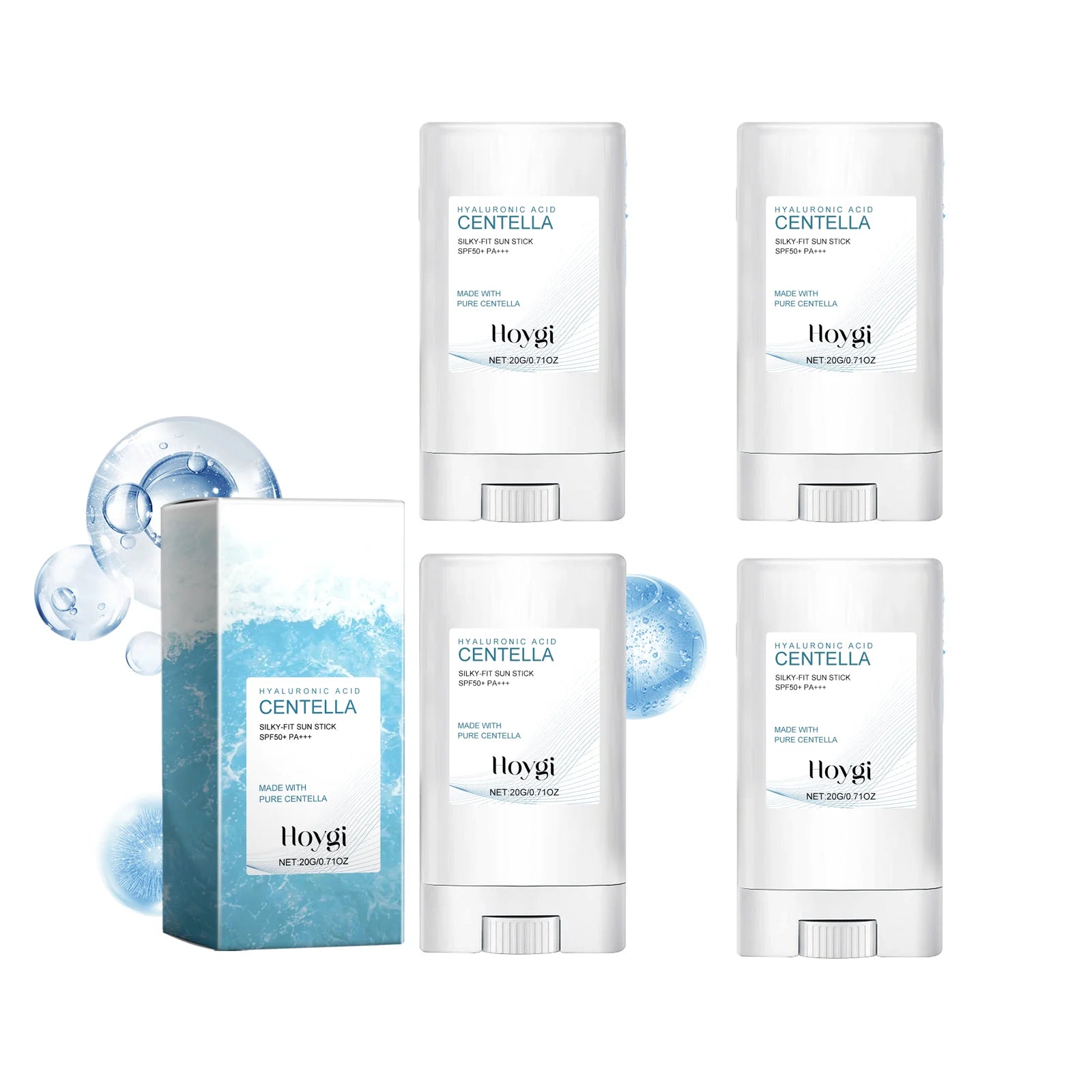 Hoygi Hyaluronic Acid Sunscreen Stick Broad Spectrum SPF 50+ Hydrating Non-Greasy Fast Absorbing for Face and Body On-The-Go