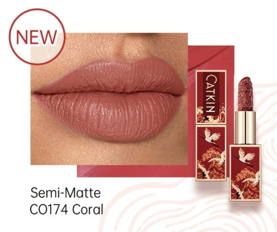 CATKIN Makeup Velvet Matte Lipstick, Hydrating Satin Long Lasting lipstick with Smooth and Creamy Texture