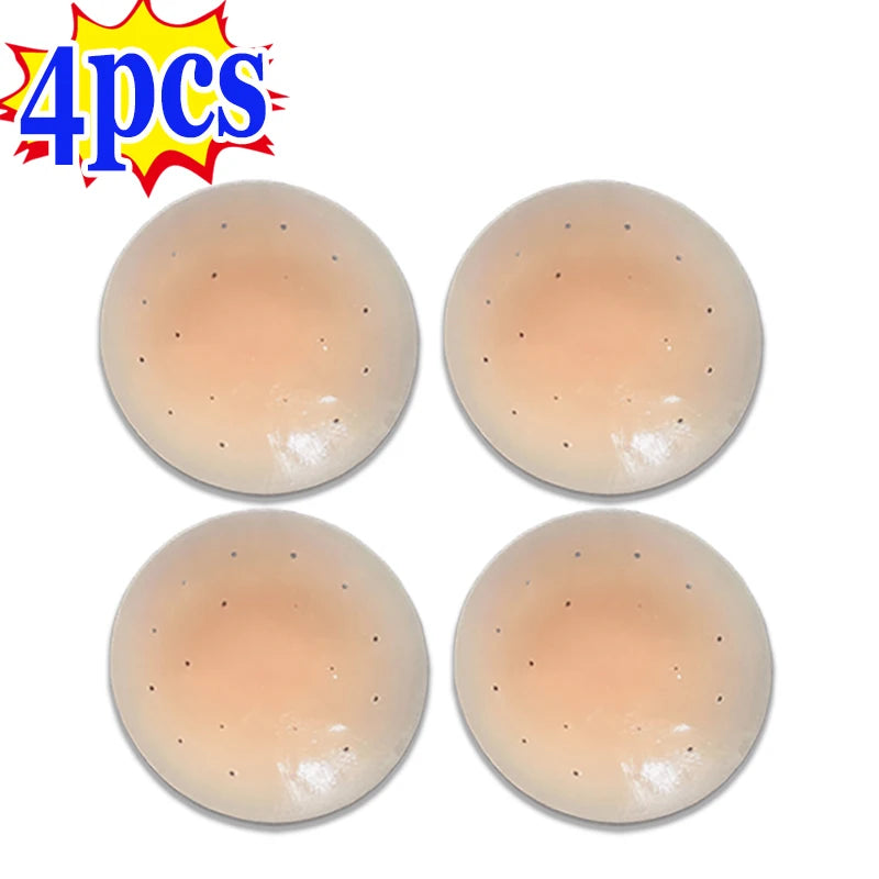 Invisible Self Adhesive Chest Paste Reusable Silicone Nipple Cover Lift Up Sticky Bra Breathable Breast Stickers Women Intimates
