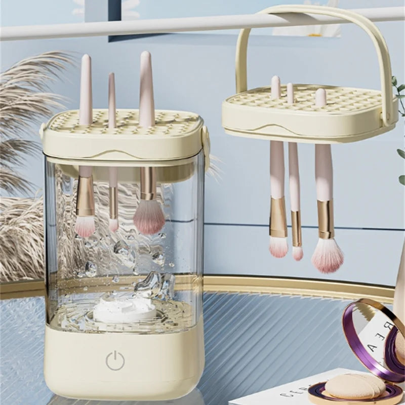 USB Plug 3 In 1 Electric Makeup Brush Cleaner Rechargeable Makeup Brushes Cleaning Tool Automatic Makeup Brush Cleaning Device