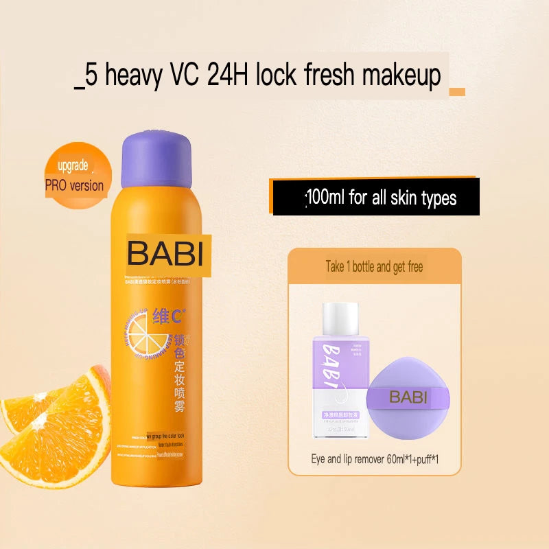 BABI Setting Spray For Oil Control, Vitamin C Long-lasting Setting Spray For Water Resistance And No Makeup Fading