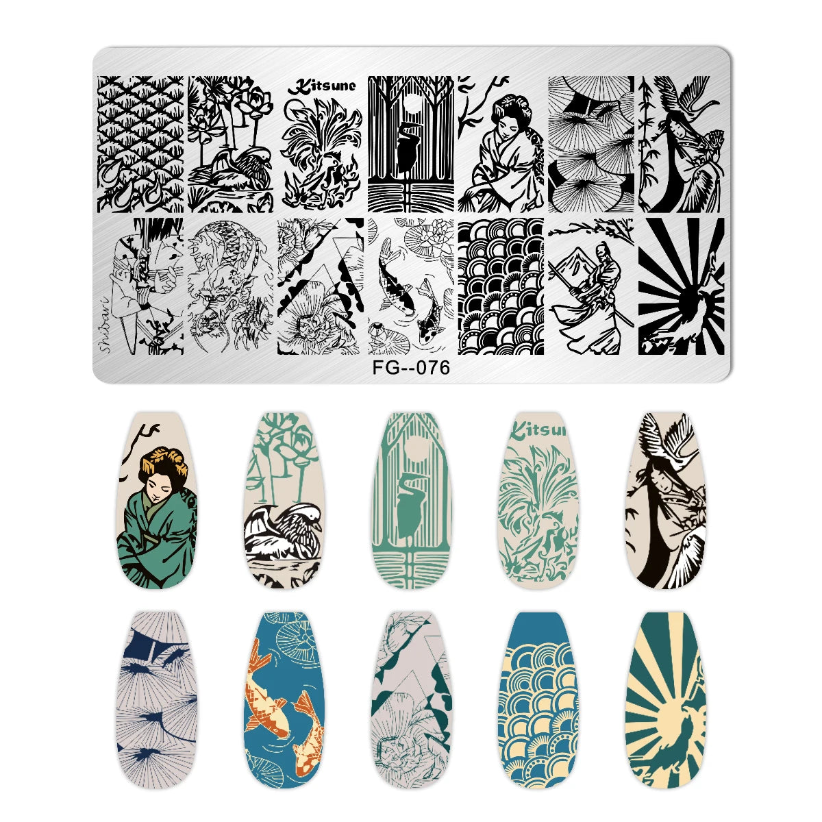 Cartoon Bear Nail Stamping Plates Fruit ice cream cake Floral Flower Leaf  Printing Stencil Nail Stamp Templates Nail Art Tools