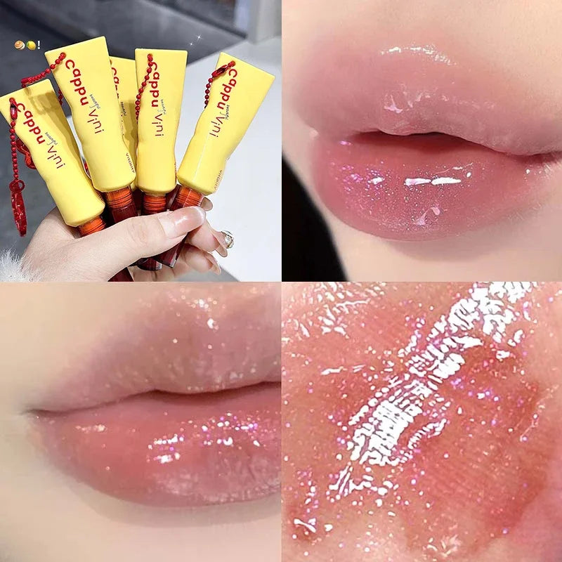 Mirror Water Liquid Lipstick Crystal Jelly Lip Gloss Moisturizing Sexy Lip Plumper Lip Tint Makeup Long Lasting Korean Cosmetics