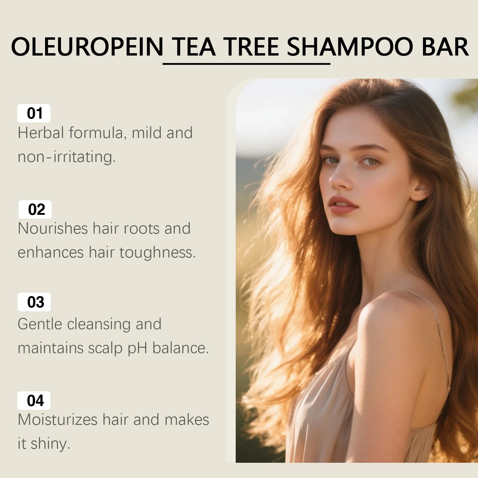 Herbal Dandruff Removal Shampoo Bar Mild Tea Tree Oil Essence Oil Control Scalp Cleansing Hair Care Soap Hair Damaged Repairing