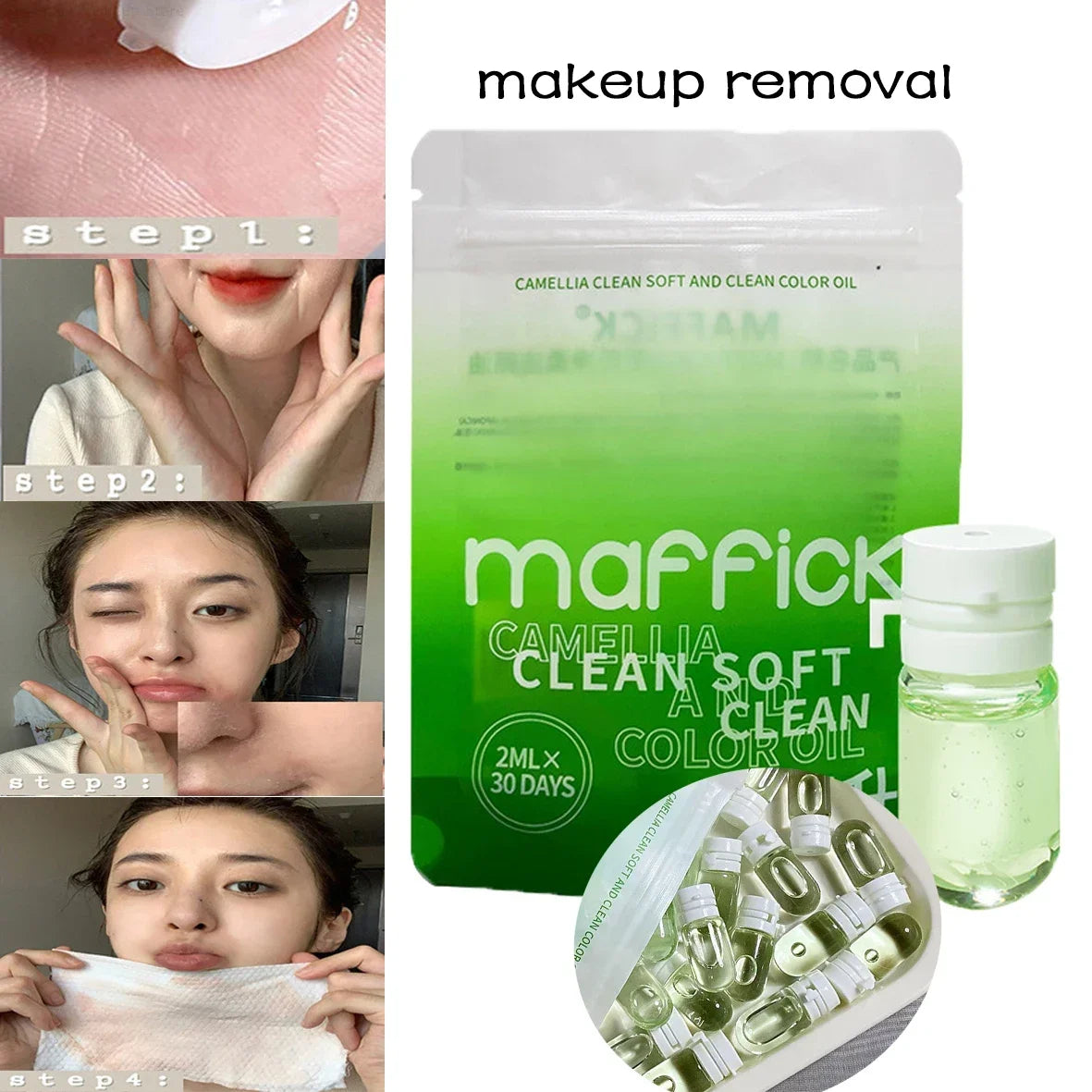 Capsule Cleansing Oil Camellia Secondary Throw Makeup Remover Butter Deep Cleaning Travel Portable Single Cosmetics Balm