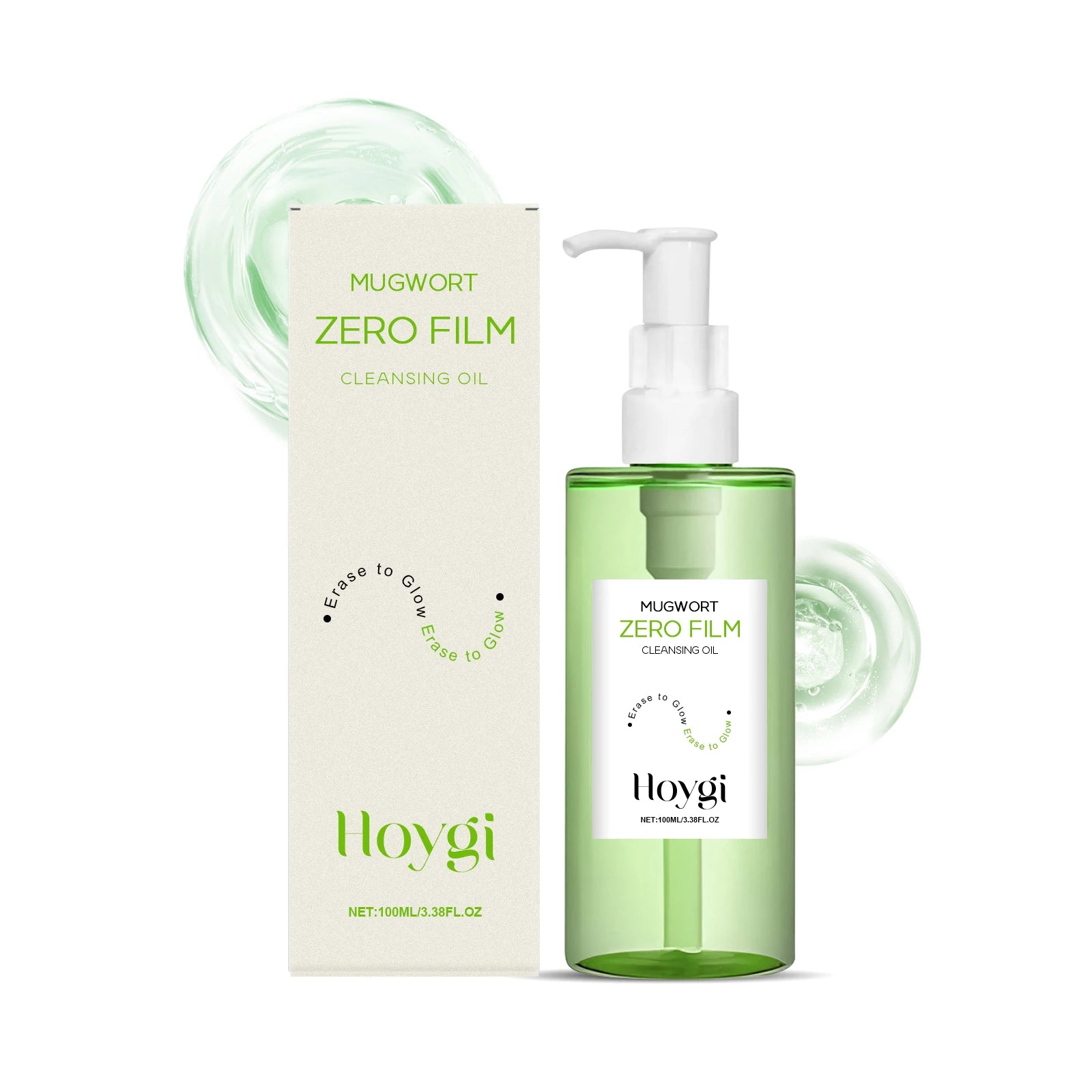 HOYGI Mugwort Cleansing Oil Makeup Remover Dirt Deep Cleansing Pore Shrinking Refreshing Non Irritating Makeup Remover Oil 100ml