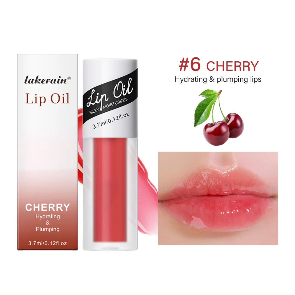 Korean Lip Oil Appleberry Lip Stain Gift Long-Lasting Moisturizing Plumping Revitalizing for Dry Lips No Peel Off Lip Tint