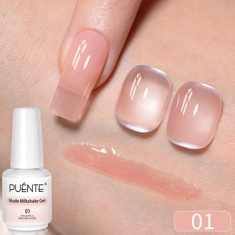15ML 4 in 1 Builder Nail Gel For Quick Extension Nail Reinforcement Construction UV Gel Polish Semi-permanent Nail Art Varnish