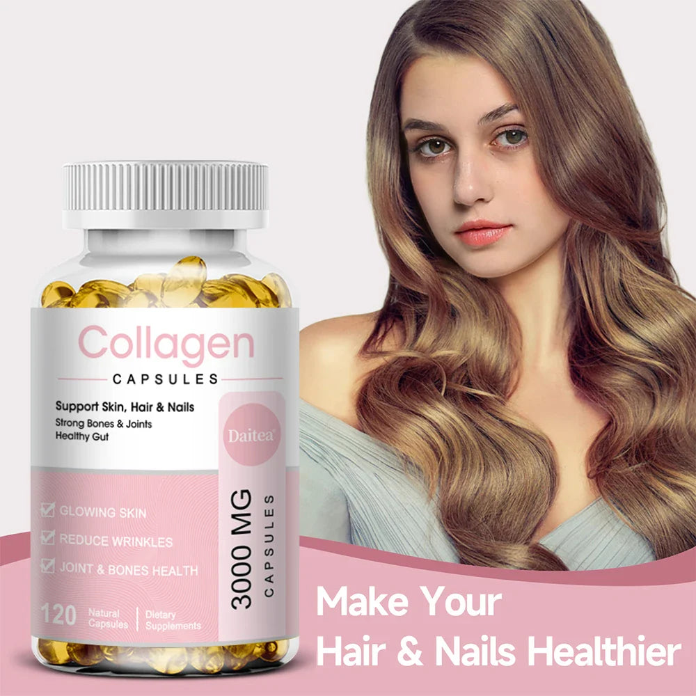 Collagen, Hyaluronic Acid, Vitamin C and Biotin Anti-aging and Anti-wrinkle, Promotes Hair, Bones, Joints, Skin and Nails