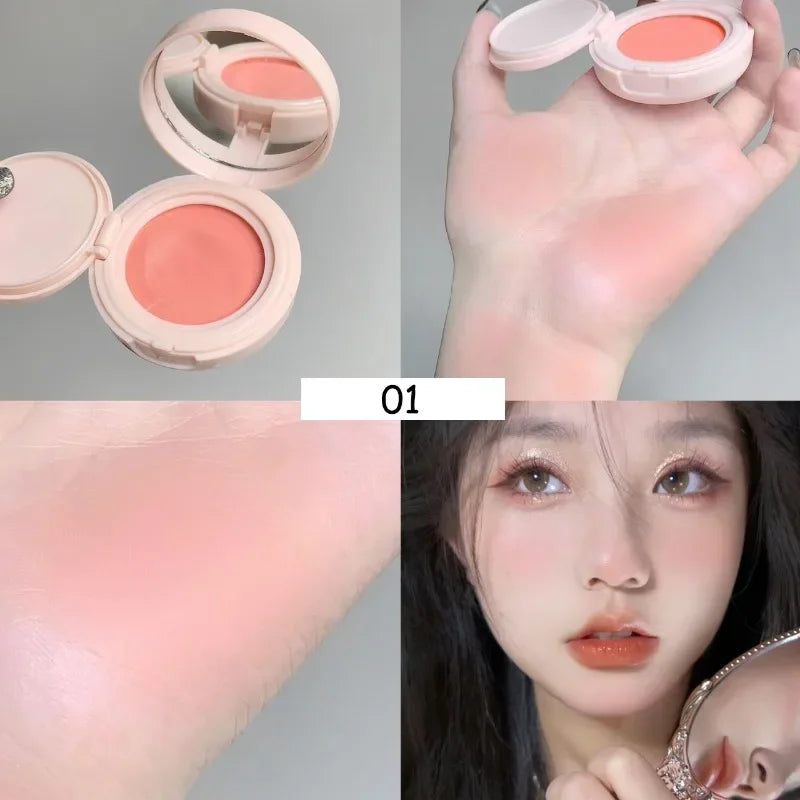 Face Blusher Matte Natural Cheek Tint Brighten Face Contouring Waterproof Cosmetics Blush Powder Soft Female Makeup 1pcs Blusher