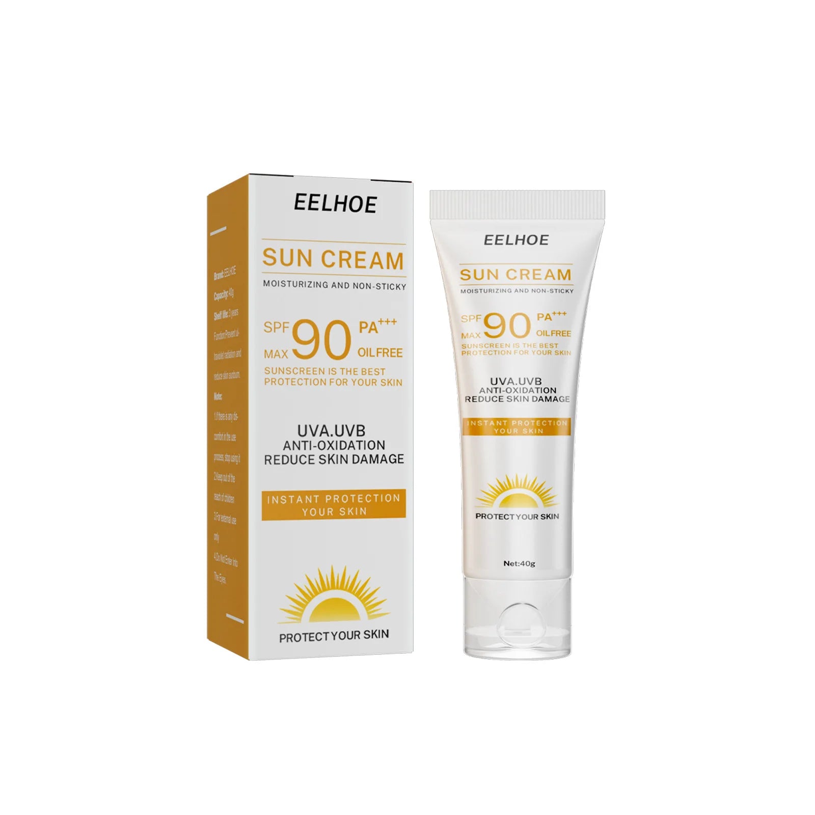 EELHOE Sunscreen Spf 90 Whitening Sun Cream for Face Body Oil-control Bleaching Face Moisturizer Sunblock Skin Protective Cream