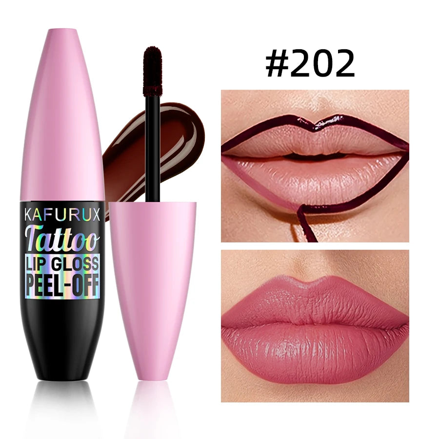 7 Color Waterproof Lip Liner Peel Off Lip Tint Long Lasting Matte Lip Gloss Red Pink Rose Contour Tear-off Lip Makeup Stian Cosm