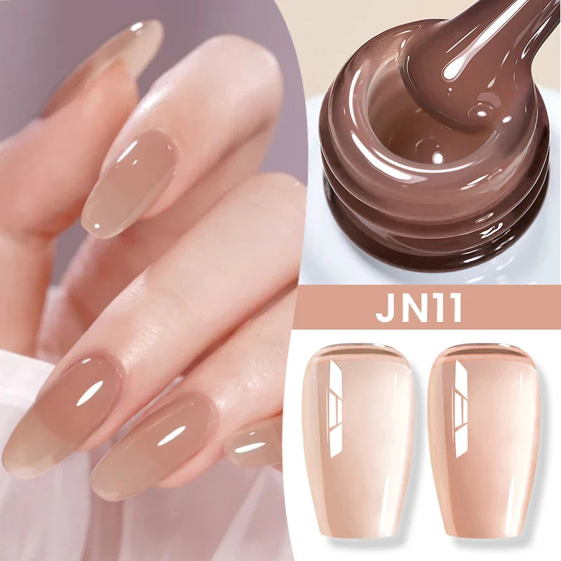 BORN PRETTY 10ml Jelly Nude Gel Nail Polish 50 Colors Semi Transparent Nail Art Nail Supplies Soak off UV LED Nails Gel Varnish