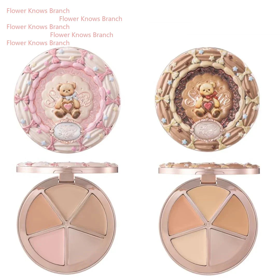 Flowerknows THE SWEETIE BEAR COLLECTION Makeup Kit Gift Set All In One Shimmer Eye Shadows Palette Blushes Lip Jelly Mystery Box