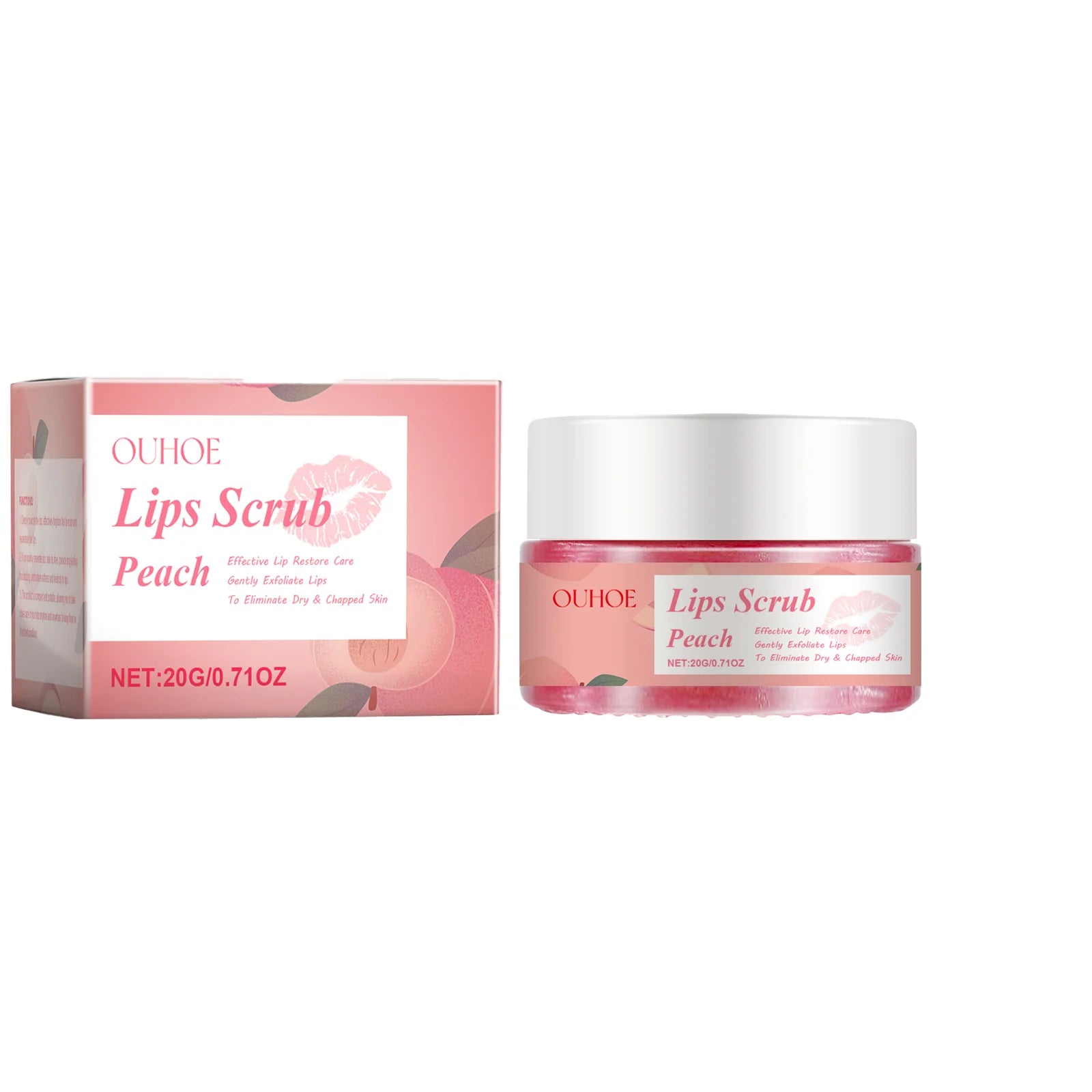Peach Lip Care Scrub Lip Balm Cream Exfoliating Moisturizing Nourish Skin Repair Fine Lines Dead Skin Smooth Skin Care Hydrating