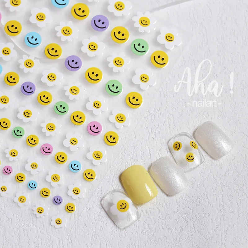 1Pcs Star/Moon/Cross Nail Art Stickers Gold/Silver Holographic Star Nail Decals Self-Adhesive 3D Manicure Decor
