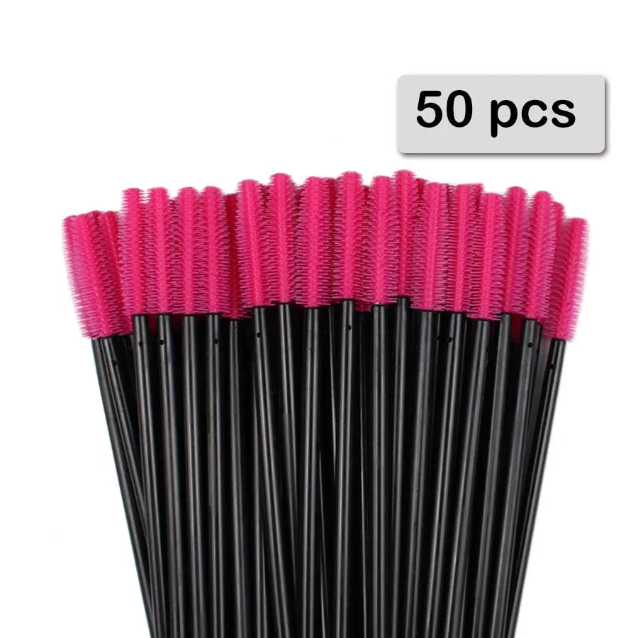 25pcs Silicone Mascara Wands Applicator Disposable Eyelash Brushes Comb Beauty Makeup Brush For Women Eyelash Extension tools