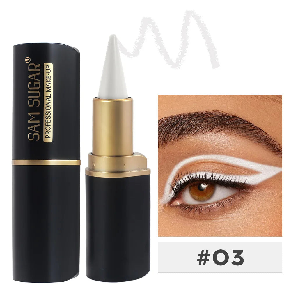 Black Waterproof Eyeliner Pen Long Lasting 24H Smudge Proof Gel Makeup Highlighter For Smokey Eye Look Fast Drying