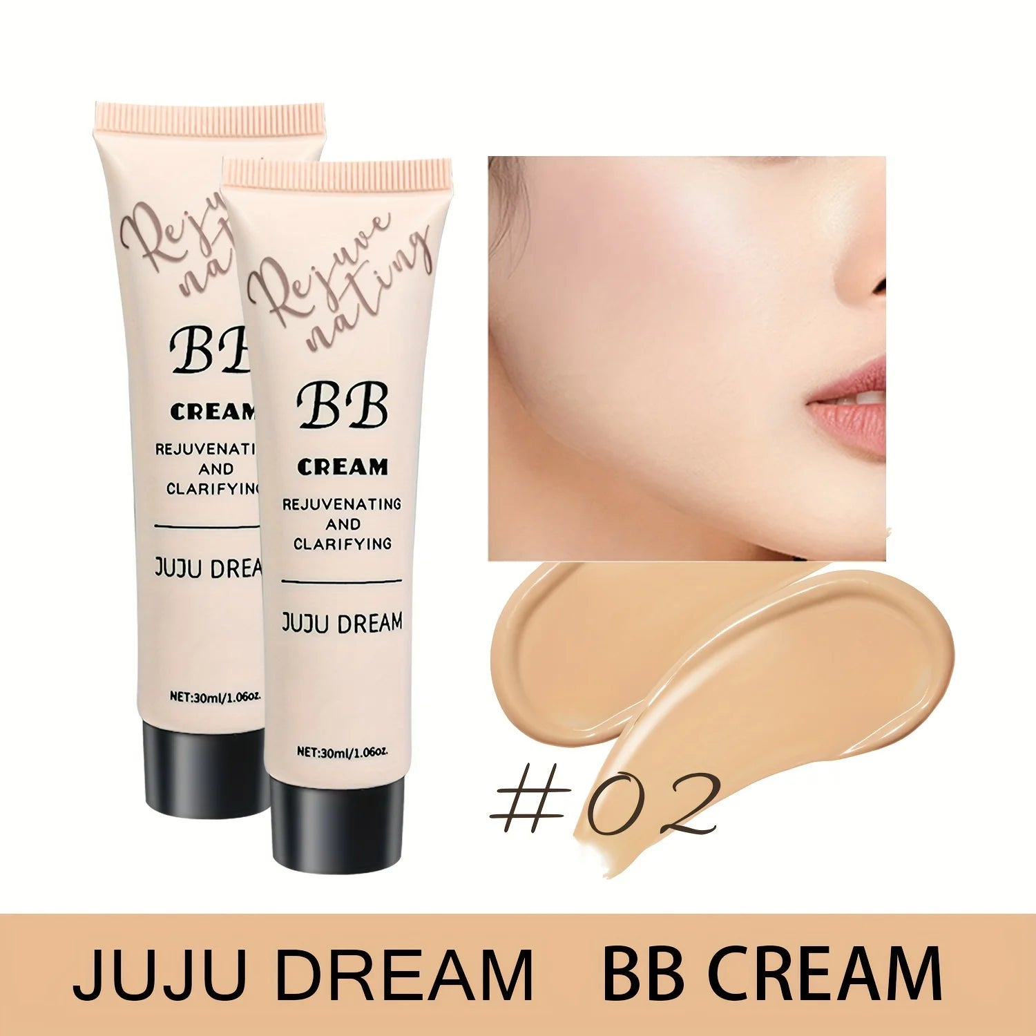 Natural Concealer BB Cream, moisturizing and nourishing, Korean natural translucent primer, long-lasting for all skin types