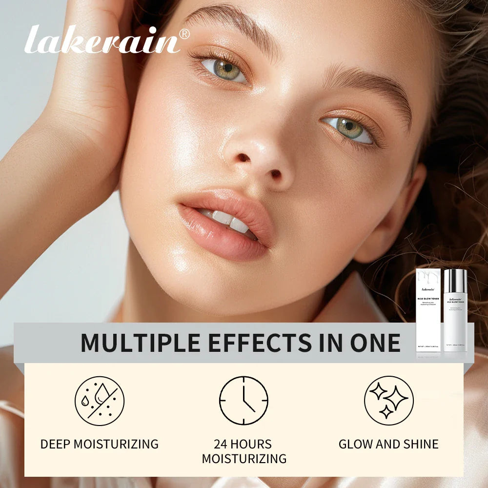 Milk Glow Toner Brightening Skin Powerfully Moisturizes Relieve Dry And Tired Skin Locks In Moisture Beauty Skin Care 100ML