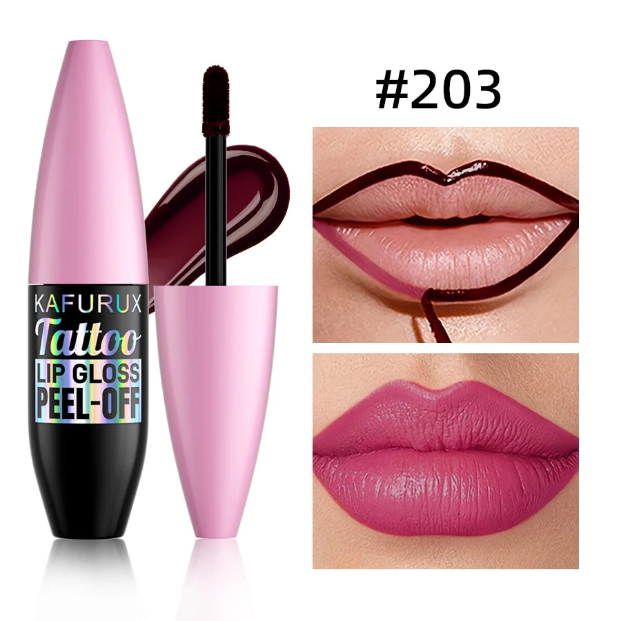 7 Color Waterproof Lip Liner Peel Off Lip Tint Long Lasting Matte Lip Gloss Red Pink Rose Contour Tear-off Lip Makeup Stian Cosm