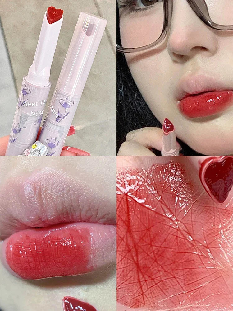 Gege bear flower words honey lipstick moisturizing mirror gloss jelly love lipstick lipstick pen