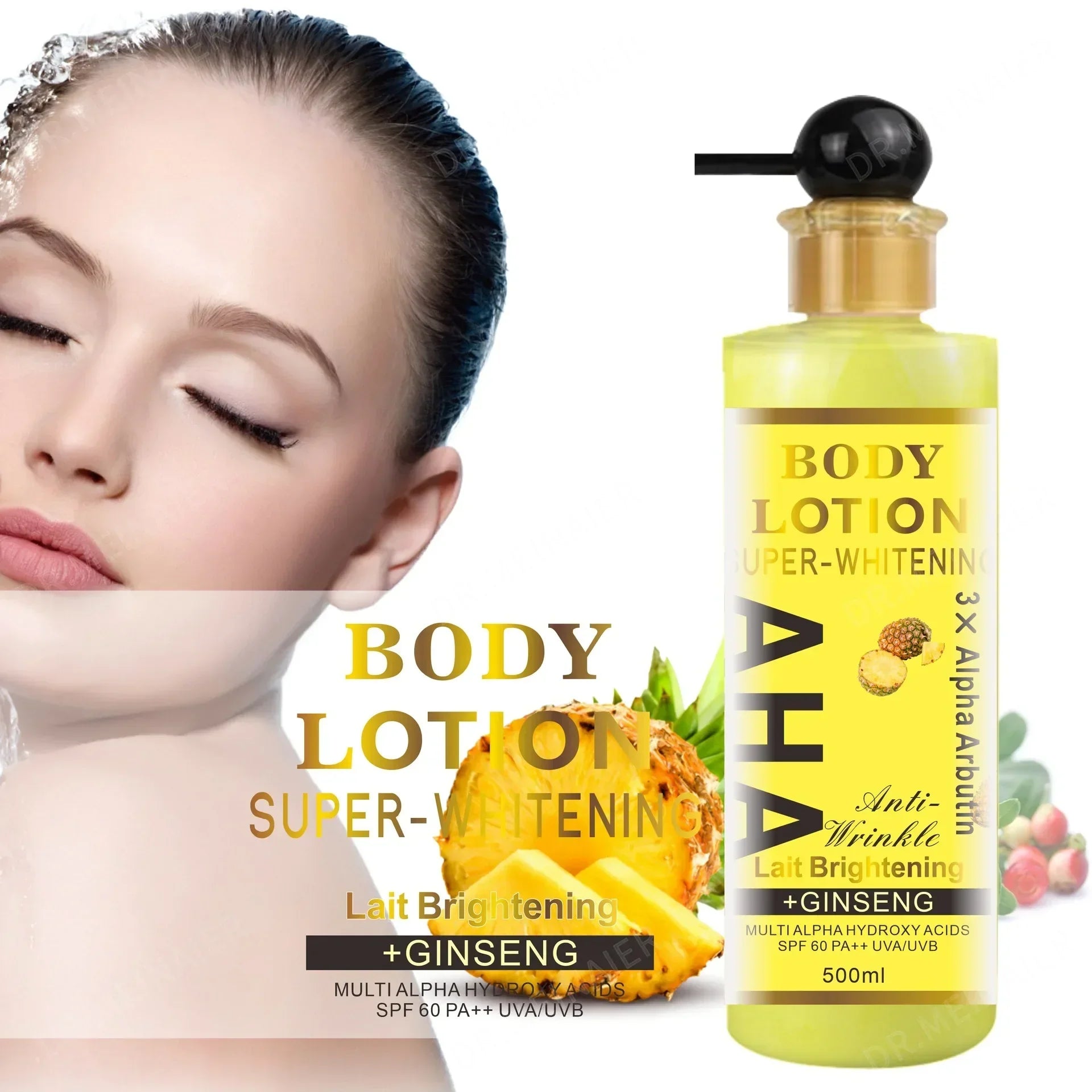 500ml Argan Whitening Body Lotion Moisturizing Refreshing and Not Greasy Body Cream Kojic Acid and Carrot Body Lotion