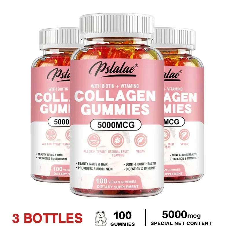 Collagen Gummies - Whitening Skin Beauty, Anti-aging, Smooth and Firm Skin, Reduce Wrinkles