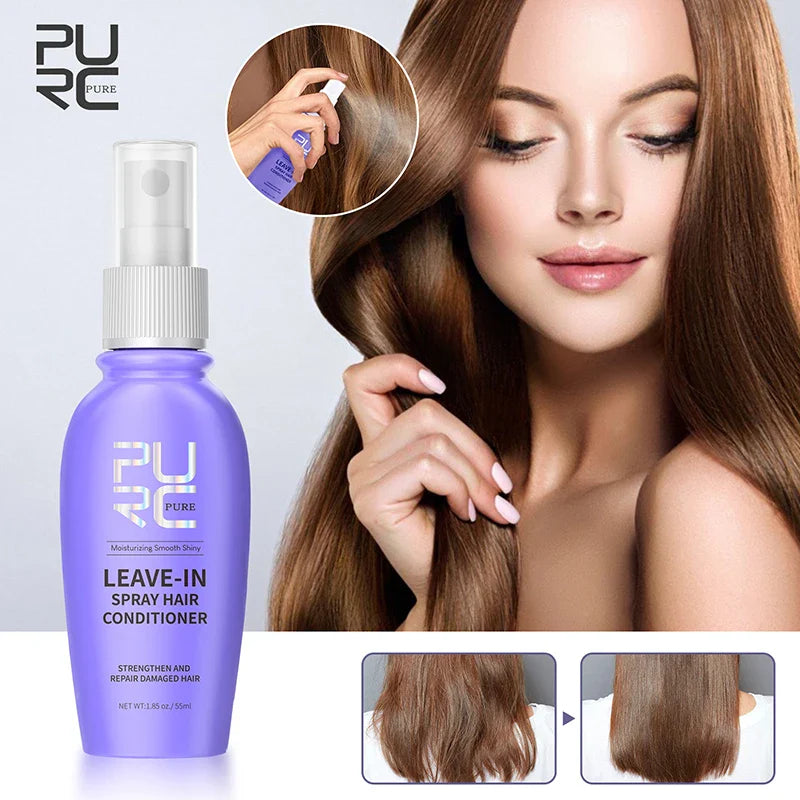 PURC Smoothing Leave-In Hair Conditioner Spray Coconut Oil Frizz Removal After-Shampoo Hair Treatment Hair Care
