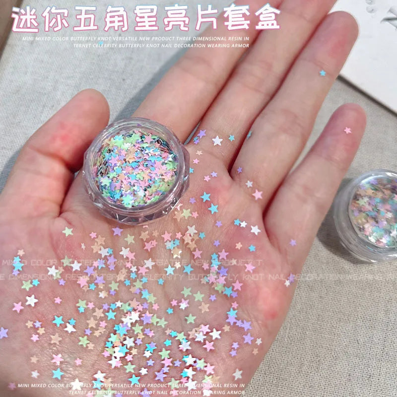 Colorful Star Sequin Aurora Ultrathin Glitter Powder Sparkle Magic Mirror Powder Nail Art Accessories Decorations Manicure Tools