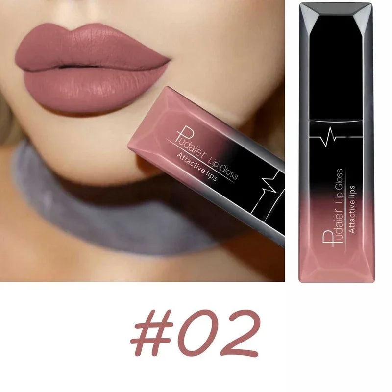 Long Lasting Velvet Matte Liquid Lipstick Waterproof 17 Colors Non Stick Cup Kissproof Lip Tint Gift for Women