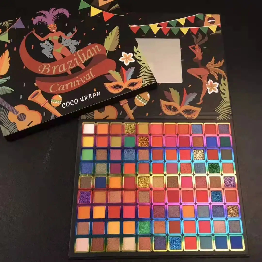 Boutique 96 Colors Eye Shadow Plate Shimmer Matte Sequin Eyeshadow Colorful Stage Ball Dedicated Neon Eyeshadow Palette Beauty